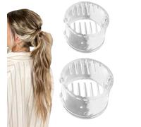 2 fermagli per coda di pony, clip antiscivolo per capelli, forte tenuta, portatile, piccolo, per ponypopper, con denti a pettine, per mamma, moglie, figlia, fidanzata, donne e ragazze