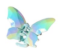 2. Fermaglio per capelli a forma di farfalla floreale brillante in resina, presa sicura per pelli sensibili, occasioni speciali