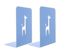 2 fermalibri a forma di giraffa per scaffali, fermalibri in metallo, semplice