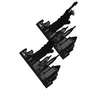 2 fermalibri a forma di torre, fermalibri da scrivania, silhouette, fermalibri