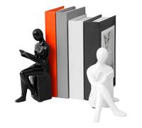 2 fermalibri decorativi in ceramica galvanizzata, statuetta del libro fissa, pratico ornamento per casa, scuola e ufficio, regalo per amici e familiari (stile 1,2 pezzi)