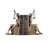 2 fermalibri dorati con statuetta della dea romana, sculture decorative per avvocati e studenti di giurisprudenza, statuette antiscivolo, regali unici per la legge