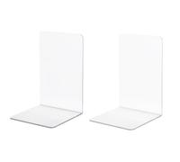 2 fermalibri in acrilico trasparente per scaffali per libri pesanti, decorativi antiscivolo, per casa, biblioteca e ufficio