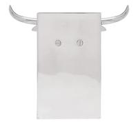2 fermalibri in alluminio argentato, 21,5 x 15,5 x 20 cm, lucidi, con intarsi decorativi, per libreria, soggiorno, ufficio, studio, ordine e conservazione elegante