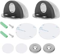 2 fermaporta magnetici, fermaporta a mezza luna con cuscino in gomma, possono attutire la porta a muro da eventuali danni