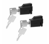 2 fermaporta scorrevoli con chiavi, in lega di alluminio, per finestre in lega di alluminio, per casa, ufficio, lega di alluminio e finestre in PVC (nero)