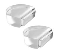 2 fermaporta trasparenti autoadesivi (a forma di D), adatti per tutti i pavimenti duri, per proteggere pareti e mobili