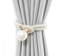 2 fermatende eleganti bianchi grandi, facili da pulire e perfetti per fissare tende con grazia e bellezza, accessori decorativi eleganti e durevoli per la tua casa (bianco)