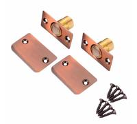 2 fermi a sfera interni per porta, regolabili, con cuscinetti a sfera, accessori hardware per la chiusura nascosta di dispensa armadio (bronzo rosso)