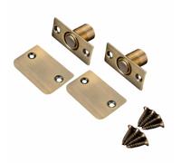 2 fermi a sfera interni per porta, regolabili, con cuscinetti a sfera, accessori hardware per la chiusura nascosta di dispensa armadio (bronzo)