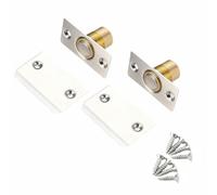 2 fermi a sfera interni per porta, regolabili, con cuscinetti a sfera, accessori hardware per la chiusura nascosta di dispensa armadio (argento)