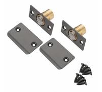 2 fermi a sfera interni per porta, regolabili per porta, con cuscinetti a sfera, accessori hardware per chiusura nascosta di dispensa, armadietti (grigio grigio)