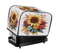 2 fette di copertura per tostapane girasoli rose foglie modello piccolo elettrodomestico tostapane copertura antipolvere regali cucina