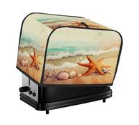 2 fette di copertura per tostapane oceano spiaggia stella marina modello piccolo elettrodomestico tostapane copertura antipolvere regali cucina