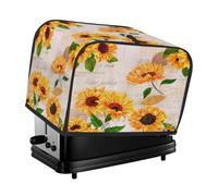 2 fette di copertura per tostapane retrò girasole giallo fiore piccolo elettrodomestico tostapane copertura antipolvere regali cucina