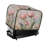 2 fette di copertura per tostapane rosa tulipani piccoli elettrodomestici tostapane copertura antipolvere regali cucina
