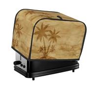 2 fette tostapane copertura con tasche retro tostapane palme impermeabile per cucina accessori tostapane 2 fette per le donne