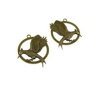 2 fiammiferi "Catching Fire" in bronzo anticato di Vintageparts, gioielli fai da te.