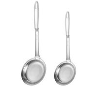 2 filtri a maglia fine in acciaio inox 304 con setaccio a rete con manico scolapasta rinforzato appendibile per cucina, filtro piccolo +