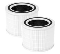 2 filtri di ricambio per purificatore d'aria LEVOIT Core 200S, filtro HEPA efficiente 3 in 1 e filtro a carbone attivo ad alta efficienza e prefiltro in nylon, filtrazione a 3 livelli, filtro Core