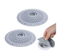 2 filtri di scarico in silicone - filtro per capelli doccia con ventosa, raccogli capelli vasca e lavandino, filtro universale per doccia come silicone per cucina e bagno per cucine, bagni e toilette.