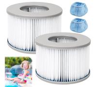 2 filtri MSpa cartuccia filtro acqua, cartucce filtranti con 2 pezzi custodia protettiva per filtro, cartuccia filtro di ricambio, accessori per Mspa