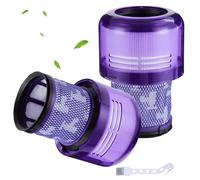 2 filtri per aspirapolvere per Dyson V11 V15 Torque Drive, compatibili con filtro Dyson di ricambio V11 Animal, V11 Absolute, serie SV14 con spazzola, confrontare con parte n. 970013-02, viola