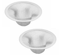 2 filtri per lavello da cucina, 11 cm, in acciaio inox, filtro a rete per scarico di vasca da bagno e doccia (dimensioni extra large)