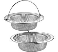 2 filtri per lo scarico della cucina, in acciaio inox (argento)