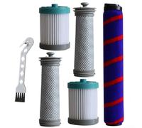 2 filtri pre-motore + 2 filtri post motore + 1 spazzola a rullo + 1 kit di spazzole per la pulizia per aspirapolvere per Tineco A10/A11 Hero A10/A11 Master