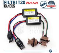 2 Filtri RESISTENZE CANbus T20 W21/5W per Lampadine Led SPEGNI SPIA ERRORE 28W