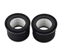 2 Filtro Ricambio per TaoTronics TT-AP001, per elemento Filtrante HEPA e per attivo, Plastica Riutilizzabile Lavabile, Installazione Attrezzi, Nero 15x15x10.5cm