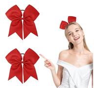 2 fiocchi da 20,3 cm, fiocco per capelli, fiocco per capelli rossi, accessori per capelli rossi, fiocco rosso per capelli, grande fiocco rosso, fiocchi rossi per capelli ragazze, fiocchi per capelli