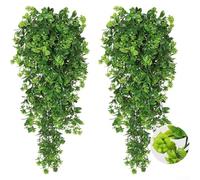 2 fiori artificiali da appendere simulati di rose verdi per decorare case, spazi esterni, luoghi per eventi e progetti artigianali (verde)