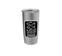 2 Fish 5 Breads Jesus Feeds 5000 Christian Bibbia Verso Citazione Bicchiere termico in acciaio inox doppia parete