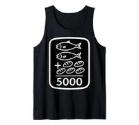 2 Fish 5 Breads Jesus Feeds 5000 Christian Bibbia Verso Citazione Canotta