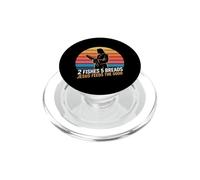 2 Fishes 5 Breads Jesus Feeds The 5000 Christian Bible Verse PopSockets PopGrip per MagSafe