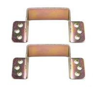 2 fissaggi per telaio del letto a forma di U, per collegamento della trave centrale alla testiera e alla pediera, struttura in acciaio inox (50 mm)