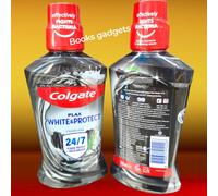 2 Flaconi Colgate Plax Collutorio White & Protect con Estratti di Carbone 500ml