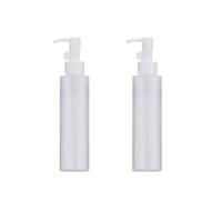 2 flaconi da 150 ml, in plastica satinata, dispenser per sapone liquido, vuoti, ricaricabili, per cosmetici, flaconcini con pompa bianca, per crema, shampoo, trucco, olio e rimozione