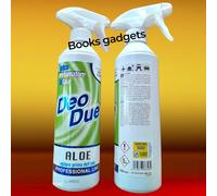 2 Flaconi Deo Due Spray Profumatore Bifase per Tende Tappeti Moquette ALOE 500ml