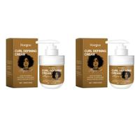 2 Flaconi di Curl Cream, Crema Arricciante Capelli Naturale, Crema Per Ricci Con Burro di Karité E Olio diCocco, Cremamarocchina Per Definire I Ricci, Cremalisciante Per Ricciper Uomini E Donne