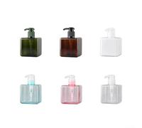 2 flaconi in plastica ambrata da 250 ml, per sapone liquido, shampoo, balsamo, bagnoschiuma, idratanti e lozioni (rosa)