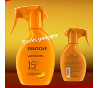 2 Flaconi Spray Bilboa Carotissima Abbronzante SPF 15 Protez.Media Beta-Carotene
