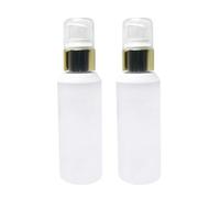 2 flaconi vuoti da 100 ml, ricaricabili, in plastica bianca, con erogatore a pompa, dispenser per cosmetici, contenitori per fondotinta, essenze, emulsioni, detergenti