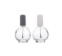 2 flaconi vuoti da 75 ml, con pennello, ricaricabili, di grande capacità, in vetro, per nail art fai da te