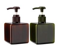 2 flaconi vuoti in plastica da 250 ml, ricaricabili, shampoo per il corpo, balsamo per la doccia, gel quadrato, contenitore per articoli da toeletta, dispenser di liquidi
