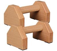 2 flessioni in legno di faggio con manici ergonomici, base antiscivolo, supporta 299,4 kg, ideale per yoga e ginnastica
