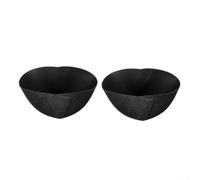 2 fodere in feltro nero per un efficace supporto delle piante in cesti sospesi, perfetti per il tuo giardino (30,5 x 14 cm)