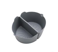 2 fodere in silicone per cottura lenta, inserto divisorio antiaderente per doppia cottura da 6 litri, accessori riutilizzabili per lavastoviglie (grigio)